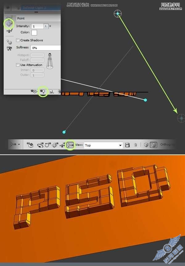 photoshop文字特效:制作三维砖块效果文字【图】_