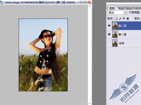 Photoshop实例教程:美女风景照片处理