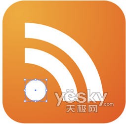 Illustrator绘制RSS图标按钮_天极设计在线原创