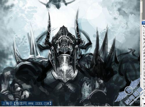 Photoshop加<a href=http://www.syue.com/Digital/ target=_blank class=infotextkey>数码</a>板绘制“困斗”怪兽