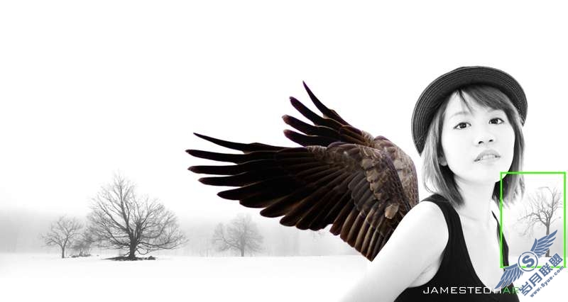 Photoshop合成梦幻的天使教程_
