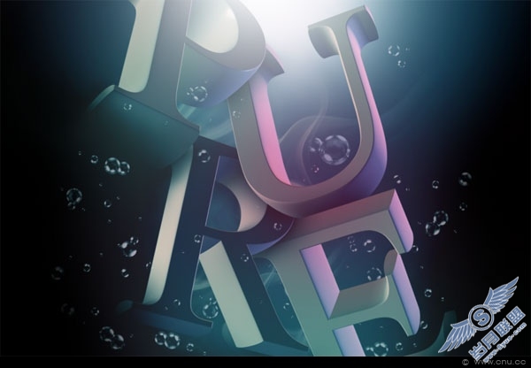 国外3D文字特效插画作品欣赏