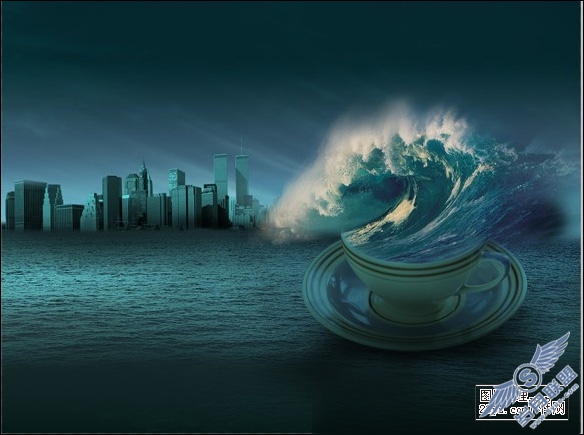 Photoshop照片合成:制作惊涛骇浪海报