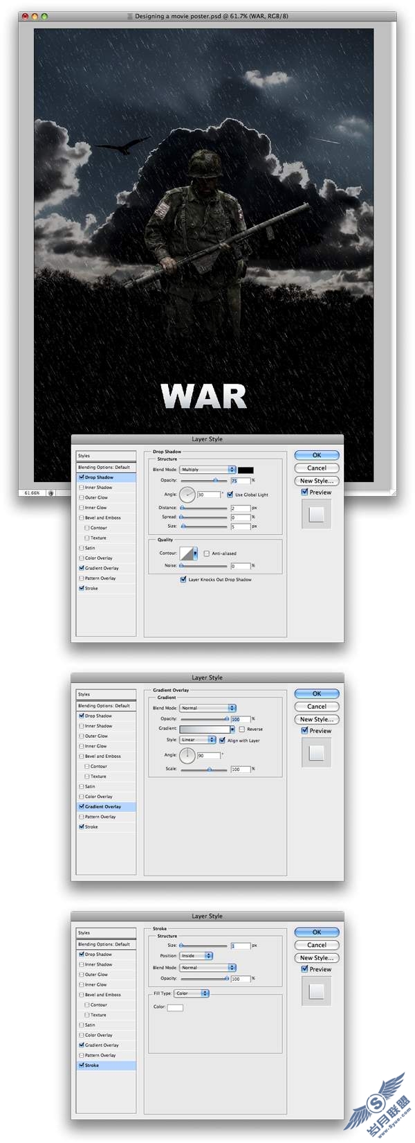 Designing a war movie poster