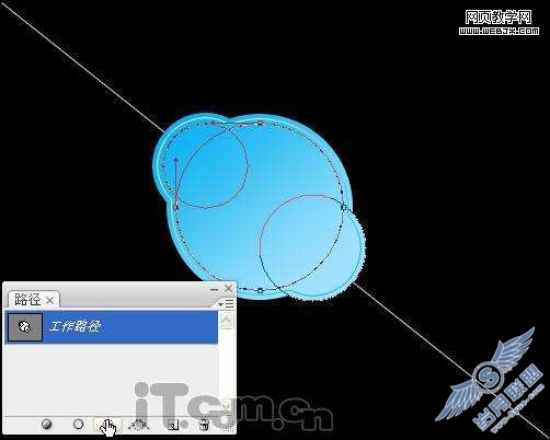 Photoshop绘制skype清新淡蓝色LOGO【图】_