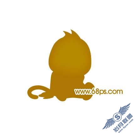 Photoshop制作可爱的卡通猴子教程