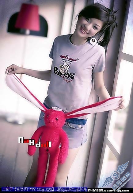 美女照片暖色调简单做 Photoshop教程