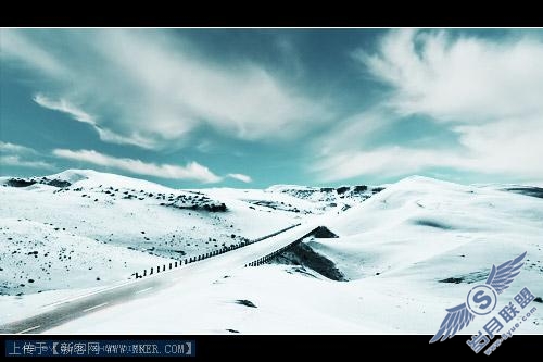 沙漠变雪景