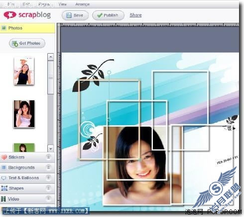 图片在线编辑网站之FotoFlexer和Scrapblog