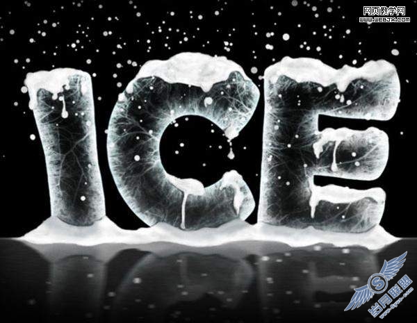 Photoshop教程:打造冰冻的冰雪文字效果