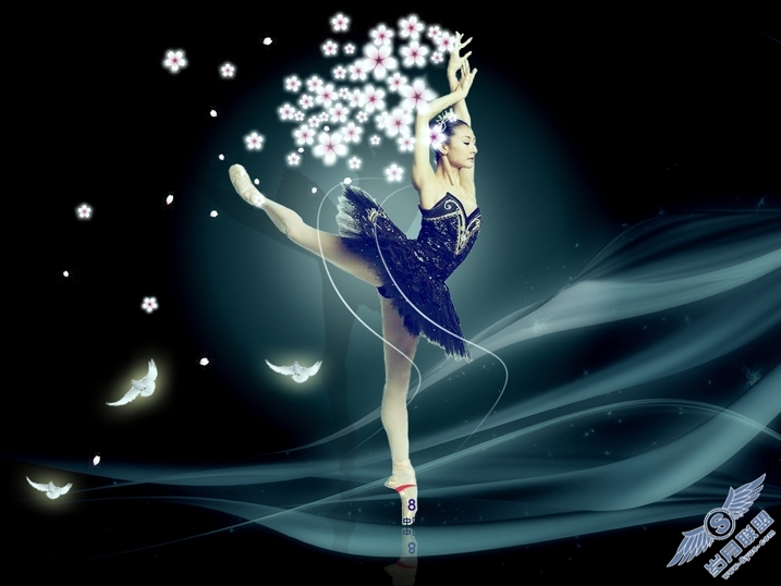 PhotoShop合成月光芭蕾效果教程