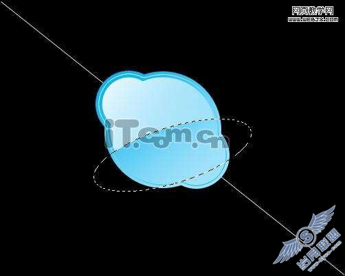 Photoshop绘制skype清新淡蓝色LOGO【图】_