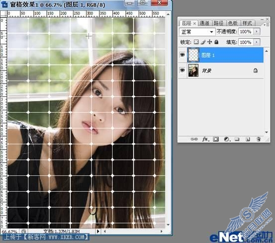 用Photoshop轻松制作窗格效果