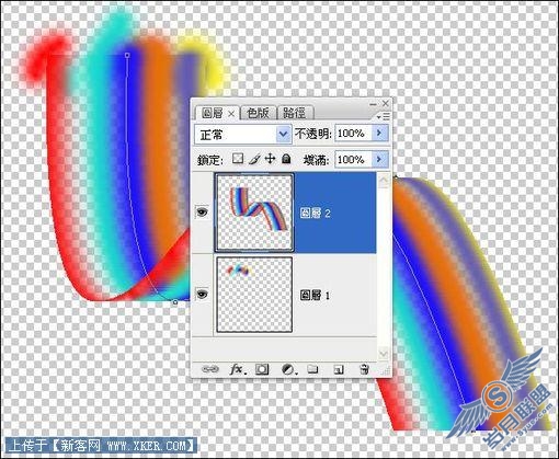 Photoshop轻松制作七彩飘带