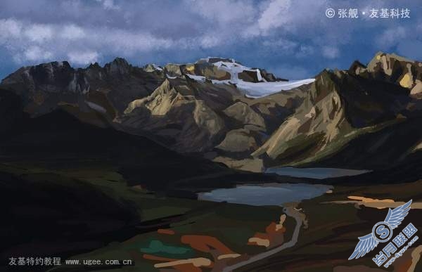 PhotoShop临摹教程:风景绘制