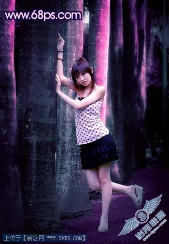 Photoshop调出照片动人的梦幻紫色调