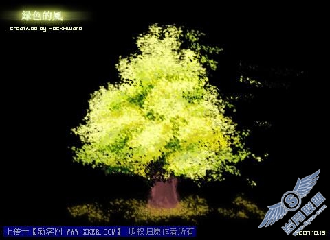 FireWorks教程:DIY树叶笔触画一棵树