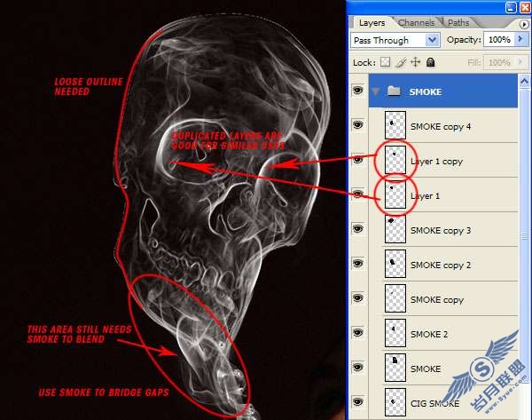 Photoshop合成教程:利用烟雾做出一个超现实的效果【图】_