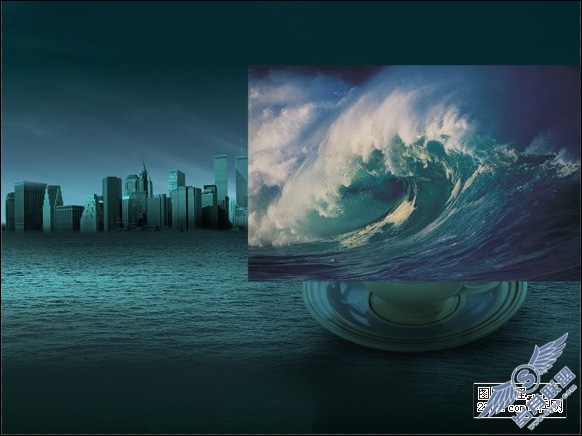 Photoshop照片合成:制作惊涛骇浪海报