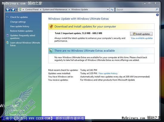 微软Win Vista SP1 Beta初体验