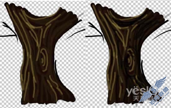 Photoshop鼠绘梦幻的绿色卡通树