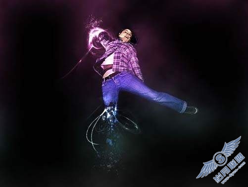 Photoshop制作绚丽的真人潮流插画