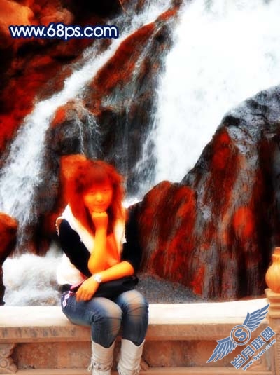Photoshop调出外景人物照片淡水彩画效果