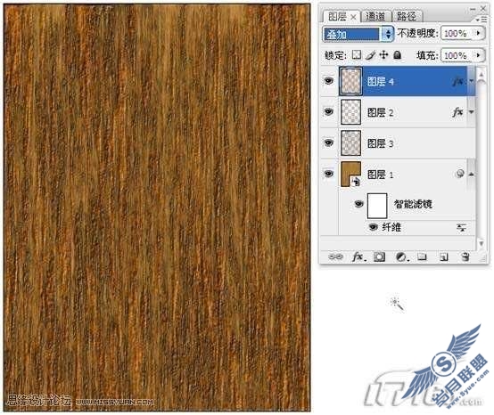 Photoshop滤镜打造逼真的古典木质纹理