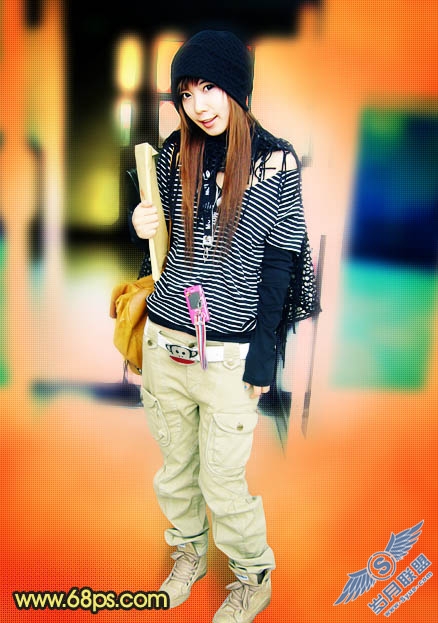 Photoshop调出照片艳丽的橙红色