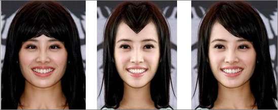 Photoshop出来的众多明星对称脸照欣赏