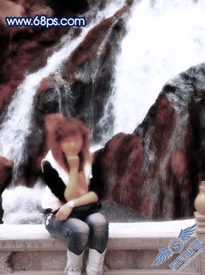 Photoshop调出外景人物照片淡水彩画效果