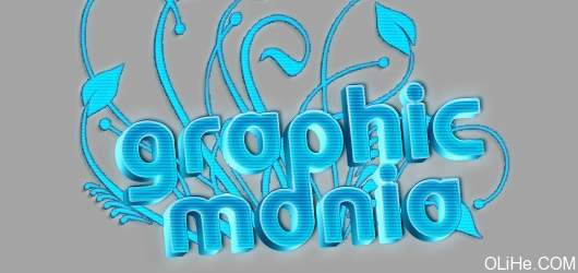 Photoshop教程:玻璃霓虹灯冷色文字效果