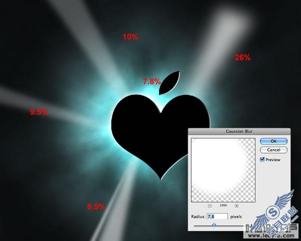 PhotoShop滤镜制作漂亮的放射光效果