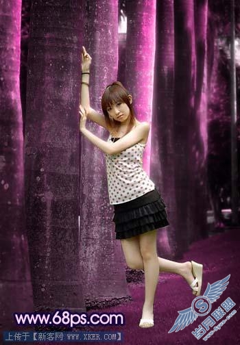 Photoshop调出照片动人的梦幻紫色调