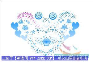 Photoshop制作漂亮的心型挂坠Gif动画图