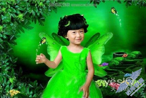 PhotoShop为宝宝添加梦幻天使翅膀