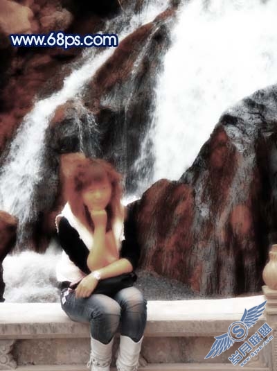 Photoshop调出外景人物照片淡水彩画效果