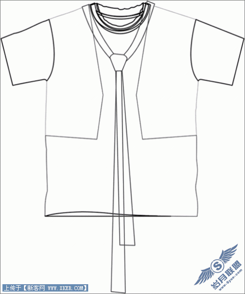 用CorelDraw在T恤框架中设计花纹