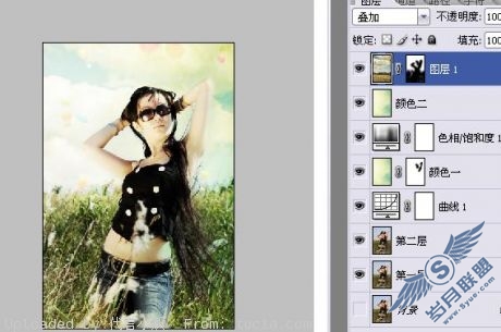 Photoshop实例教程:美女风景照片处理