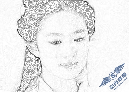 Photoshop打造水彩效果小龙女教程