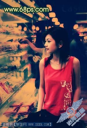Photoshop调出照片的陈旧暖色调