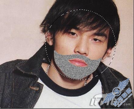 教程：Photoshop巧给照片人物加胡子(2)