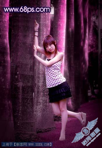 Photoshop调出照片动人的梦幻紫色调