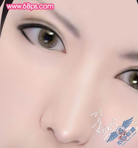 Photoshop鼠绘漂亮的古典美女插画