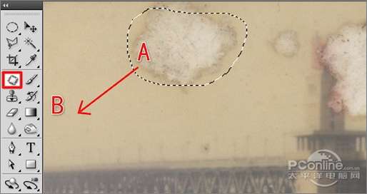 Photoshop<a href=http://www.syue.com/Digital/ target=_blank class=infotextkey>数码</a>暗房教程:修补破损的旧照片【图】_