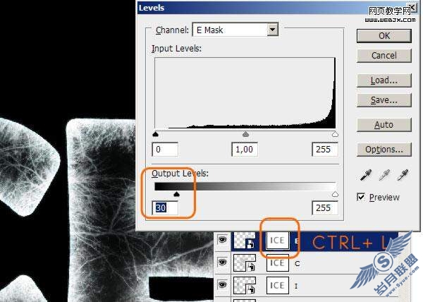 Photoshop教程:打造冰冻的冰雪文字效果