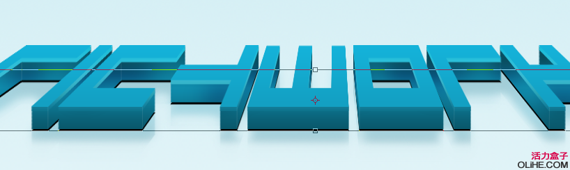 Photoshop文字特效:制作蓝色3D文字【图】_