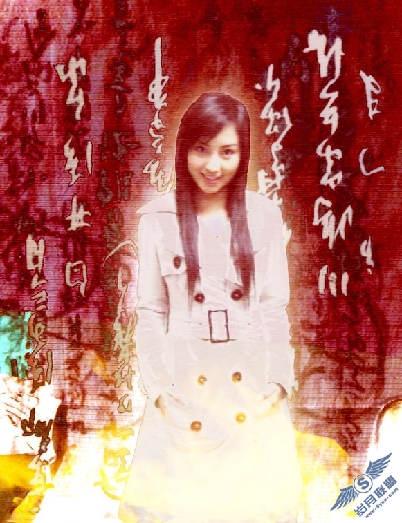 Photoshop合成古典火焰美女