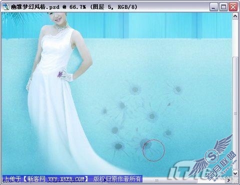 Photoshop制作幽雅梦幻韩版婚纱照