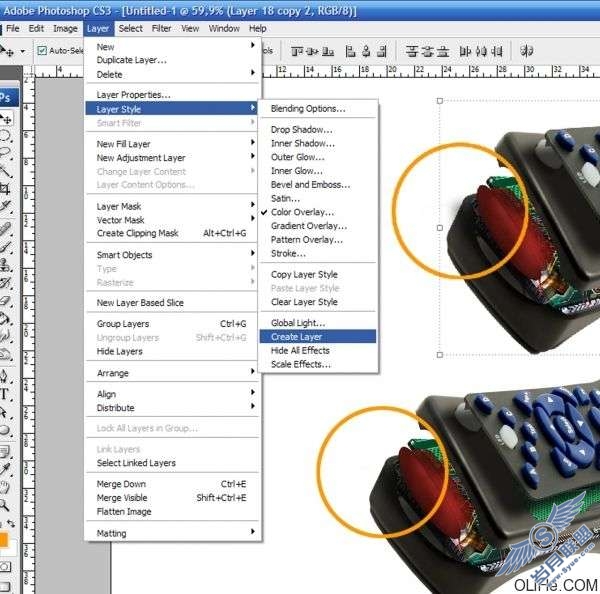 Photoshop制作子弹击穿遥控器特效(终结篇)